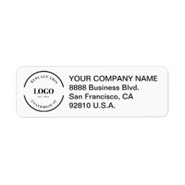Etiqueta Custom Corporate Return address Business logo here