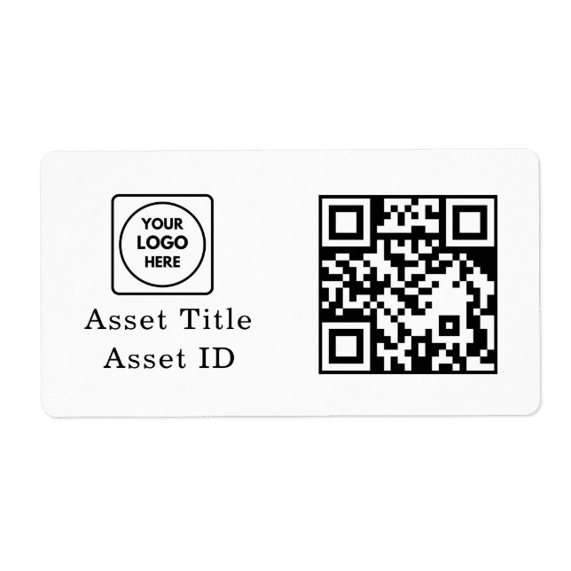 Etiqueta Custom Inventory QR | Asset ID Business Tracking (Frente)