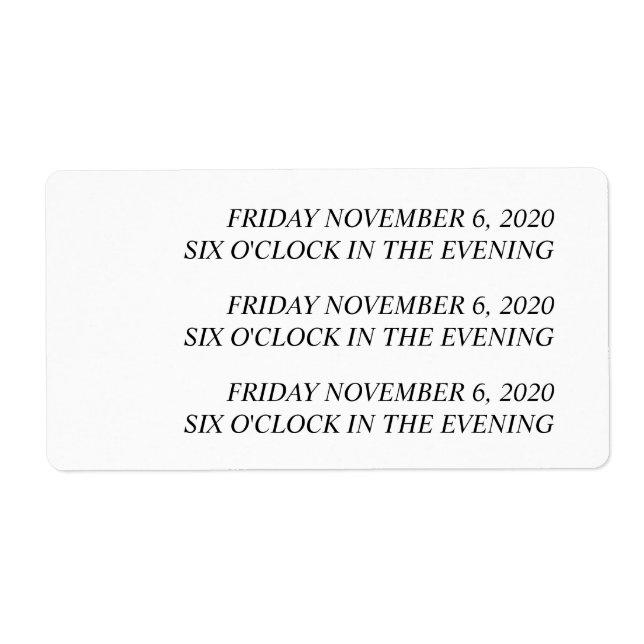 Etiqueta Custom 'new date' stickers for Michelle (Frente)