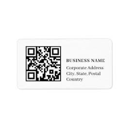 Etiqueta Custom QR Code Minimal White Business Branding