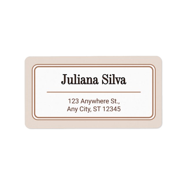 Etiqueta Custom Return Address Label (Frente)