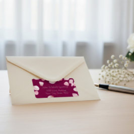 Etiqueta Custom Romantic Pink Petals Address Label