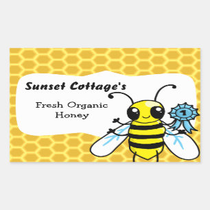 Etiqueta Customisable do frasco do mel