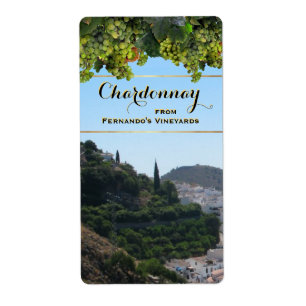 Etiqueta customizável do vinho de Chardonnay