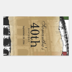Etiqueta customizável do vinho do coliseu romano