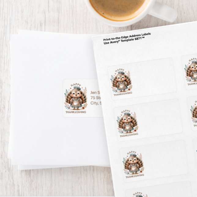 Etiqueta Cut Turkey Address (Criador carregado)