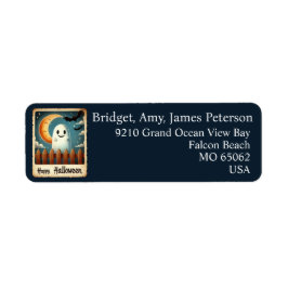 Etiqueta Cute kawaii Halloween - costume estético azul