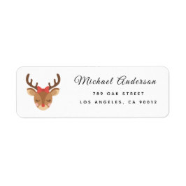 Etiqueta  Cute Reindeer Baby Shower Return Address Label