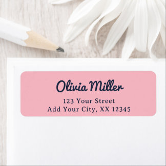 Etiqueta Cute Soft Pink - Trendy Address Label
