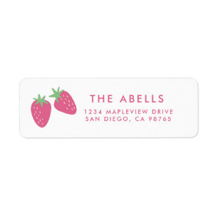 Etiqueta Cute Strawberry Label