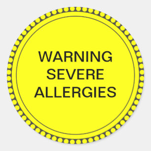 Etiqueta da alergia de comida