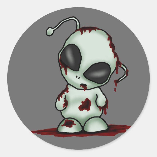 Etiqueta da alienígena do zombi (Frente)