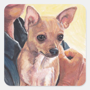 Etiqueta da arte do cão da chihuahua