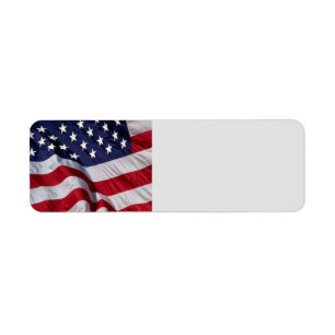 Etiqueta da bandeira americana