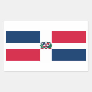 Etiqueta da bandeira da República Dominicana