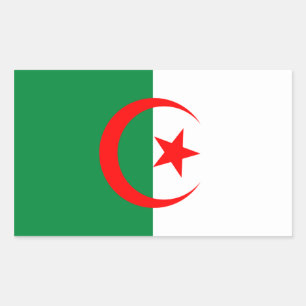 Etiqueta da bandeira de Argélia