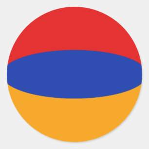 Etiqueta da bandeira de Arménia Fisheye