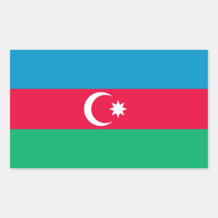 Etiqueta da bandeira de Azerbaijan
