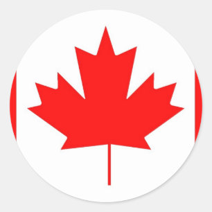 etiqueta da bandeira de Canadá