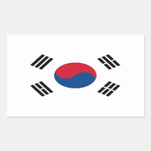 Etiqueta da bandeira de Coreia do Sul