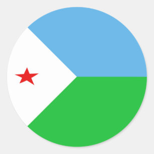 Etiqueta da bandeira de Djibouti Fisheye