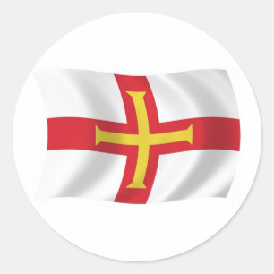 Etiqueta da bandeira de Guernsey