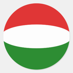 Etiqueta da bandeira de Hungria Fisheye