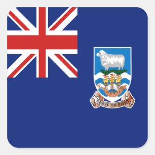 Etiqueta da bandeira de Ilhas Falkland
