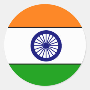 Etiqueta da bandeira de India