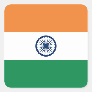 Etiqueta da bandeira de India
