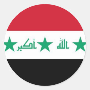 Etiqueta da bandeira de Iraque - personalizada