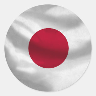 Etiqueta da bandeira de Japão