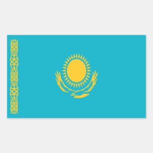 Etiqueta da bandeira de Kazakhstan