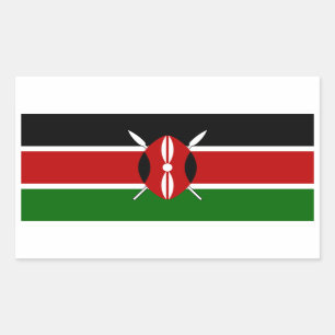 Etiqueta da bandeira de Kenya