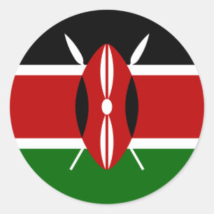 Etiqueta da bandeira de Kenya