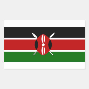 Etiqueta da bandeira de Kenya*