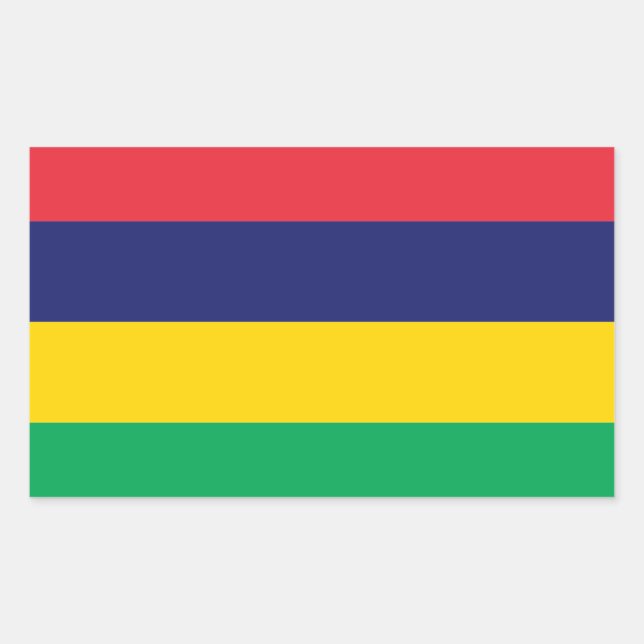 Etiqueta da bandeira de Mauritius* (Frente)