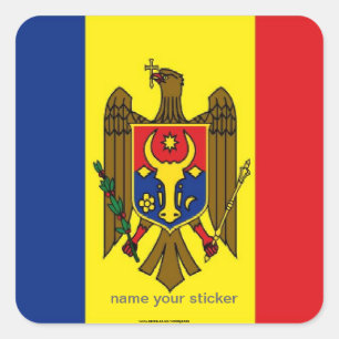 Etiqueta da bandeira de Moldova