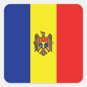 Etiqueta da bandeira de Moldova