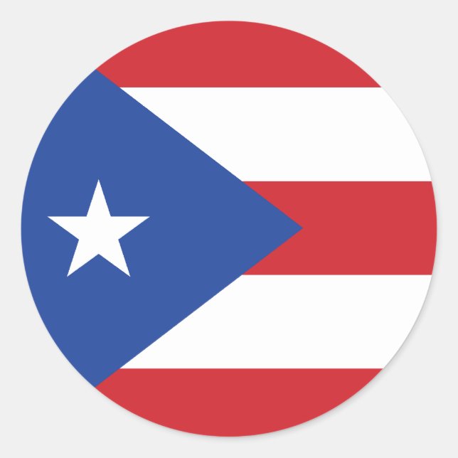 Etiqueta da bandeira de Puerto Rico (Frente)