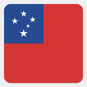 Etiqueta da bandeira de Samoa