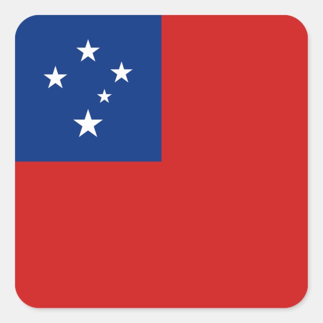 Etiqueta da bandeira de Samoa (Frente)