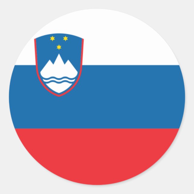 Etiqueta da bandeira de Slovenia (Frente)