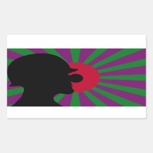 Etiqueta da bandeira de Sun de ascensão de