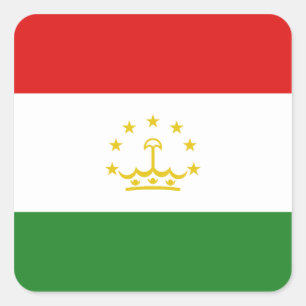 Etiqueta da bandeira de Tajikistan