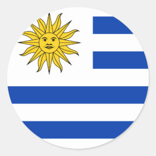 Etiqueta da bandeira de Uruguai