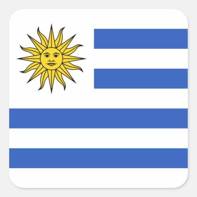 Etiqueta da bandeira de Uruguai (Frente)