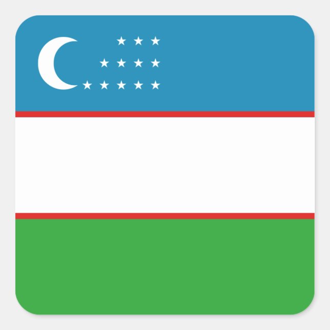 Etiqueta da bandeira de Uzbekistan (Frente)