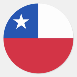 Etiqueta da bandeira do Chile