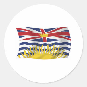 Etiqueta da bandeira do Columbia Britânica